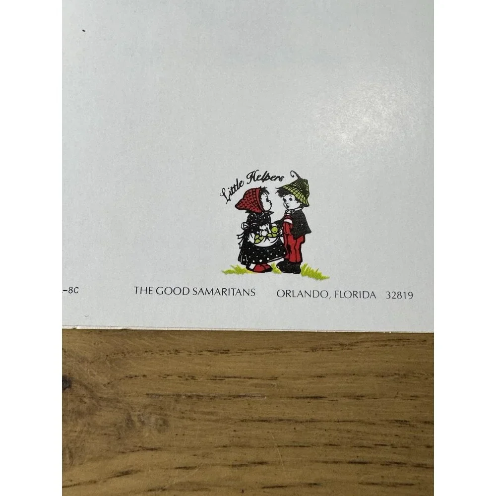 The Good Samaritans Little‎ Helpers Get Well Soon Greeting Card 1987 USA Made